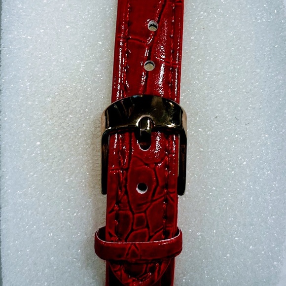 Strada Women's Watch with Red Band and Crystal Bezel - Picture 2 of 3